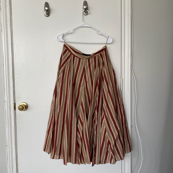 Zara mid-rise striped midi skirt Size S - Picture 3 of 4